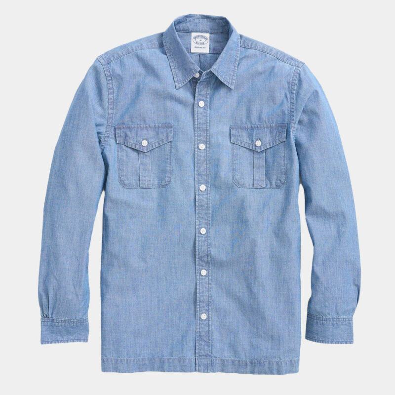 Brooks Brothers Chambray Military Shirt