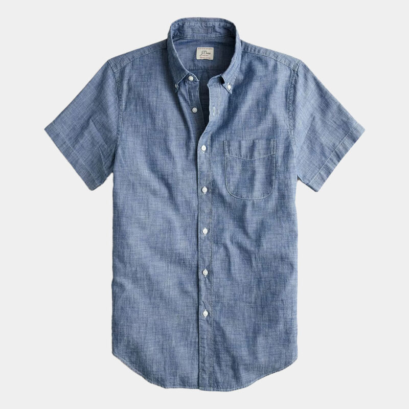 J.Crew Men's Short Sleeve Chambray Shirt
