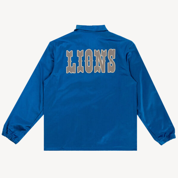 Back view of the Detroit Lions windbreaker jacket