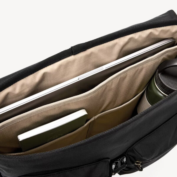 Inside view of the Filson Surveyor Messenger Bag
