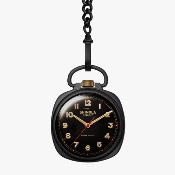 Front of Shinola's Elijah McCoy Pocket Watch