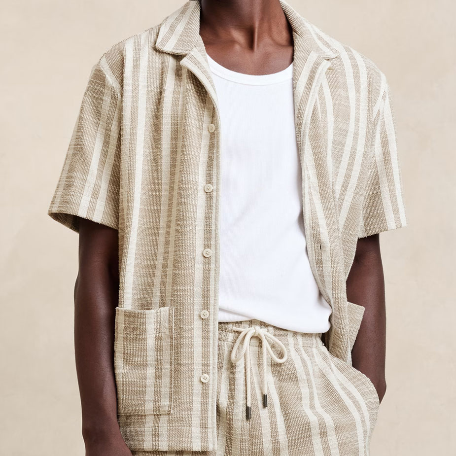 Banana Republic striped Camp Shirt