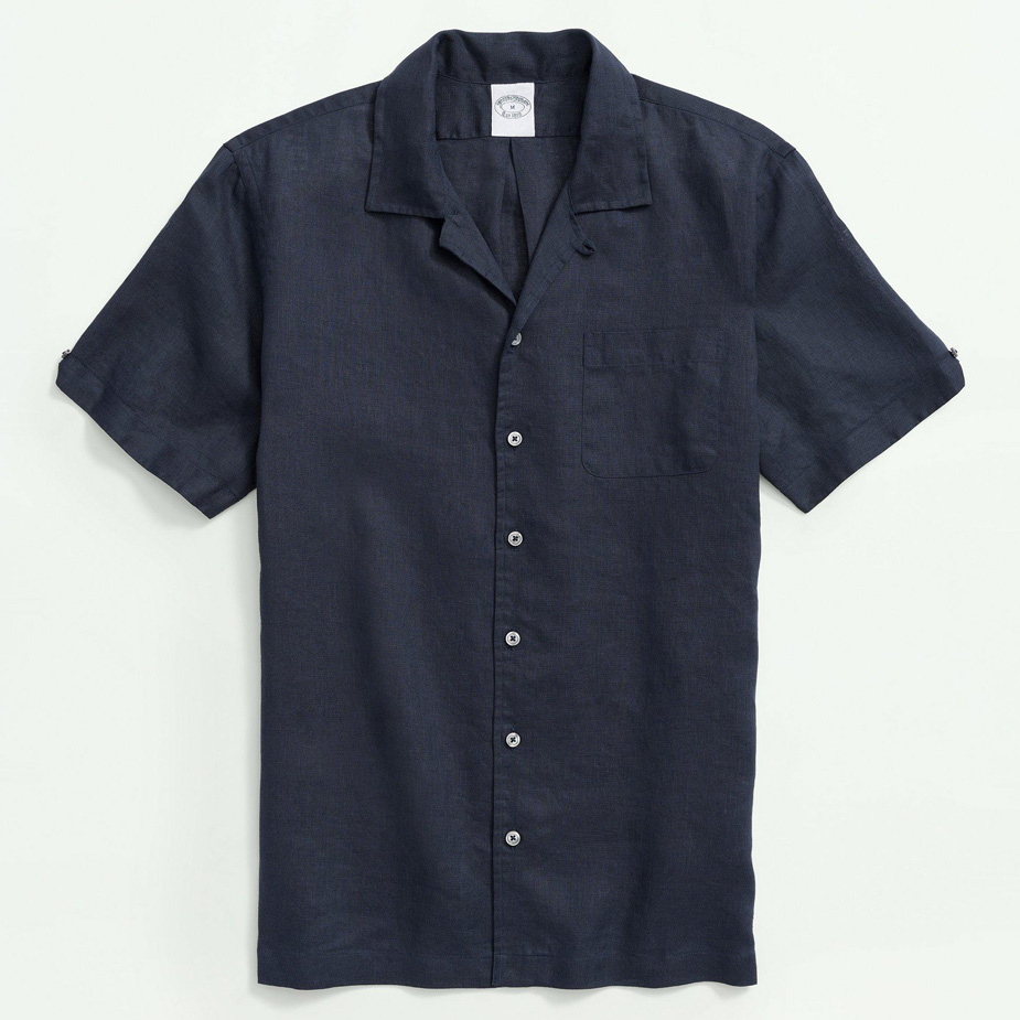 Brooks Brothers Irish Linen Camp Collar Short-sleeve sport shirt