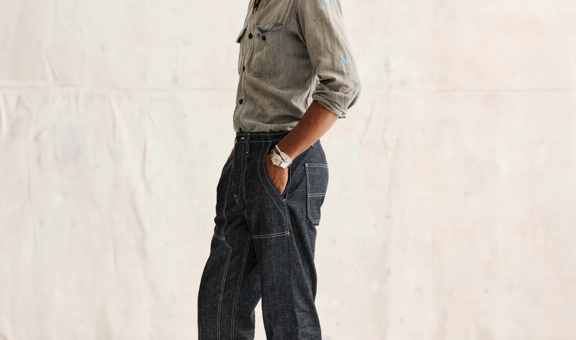 imogene + willie's indigo rigid denim workpant