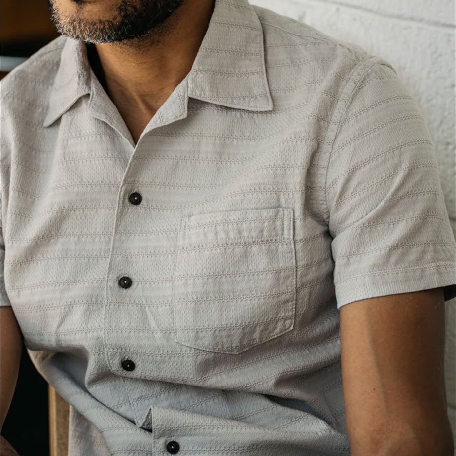 Hiroshi Kato's The Wrench Jacquard Stripe shirt