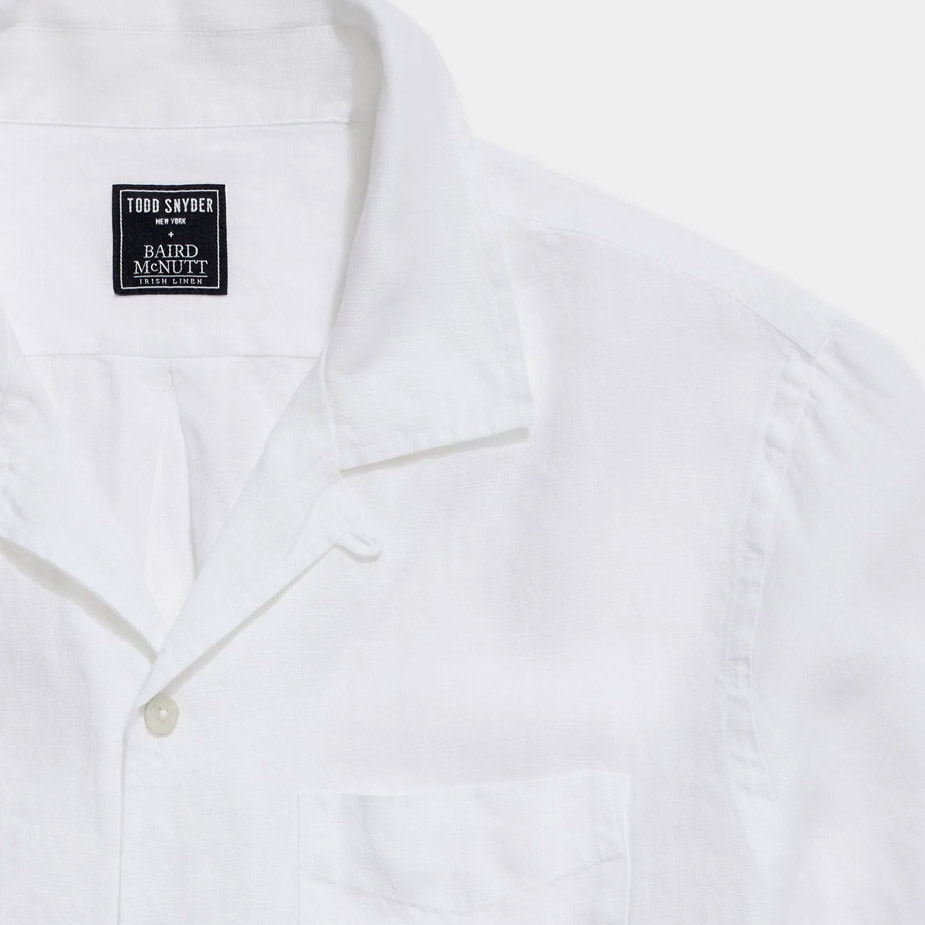 Todd Snyder linen camp collar shirt